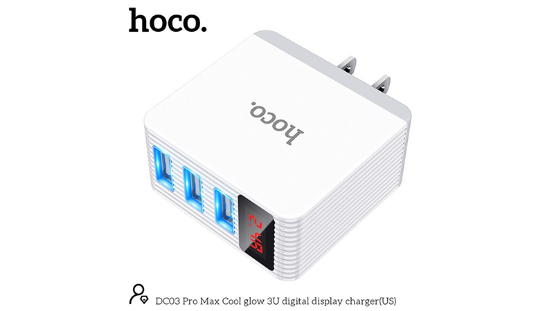 CỦ SẠC 3 cổng USB  HOCO DC03 MAX 3.4A hàng chính hãng