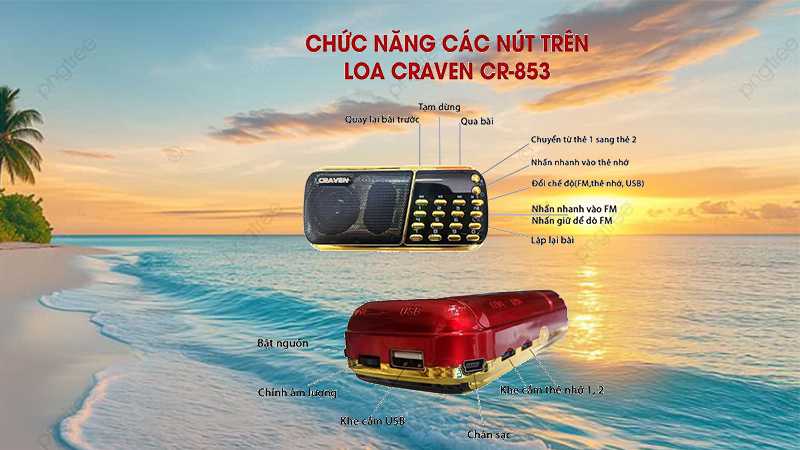 LOA RADIO CRAVEN CR 853 3 Pin
