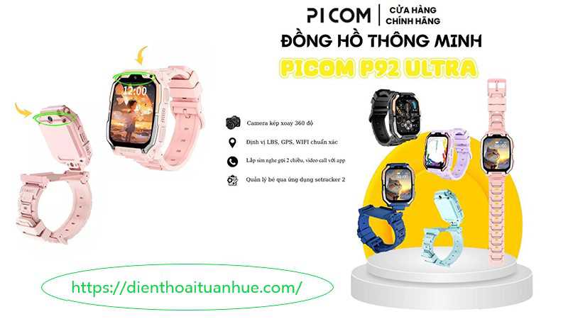 Đồng Hồ Thông Minh P92 Ultra - Đinh vị, Gọi video, Tải ứng dụng ....