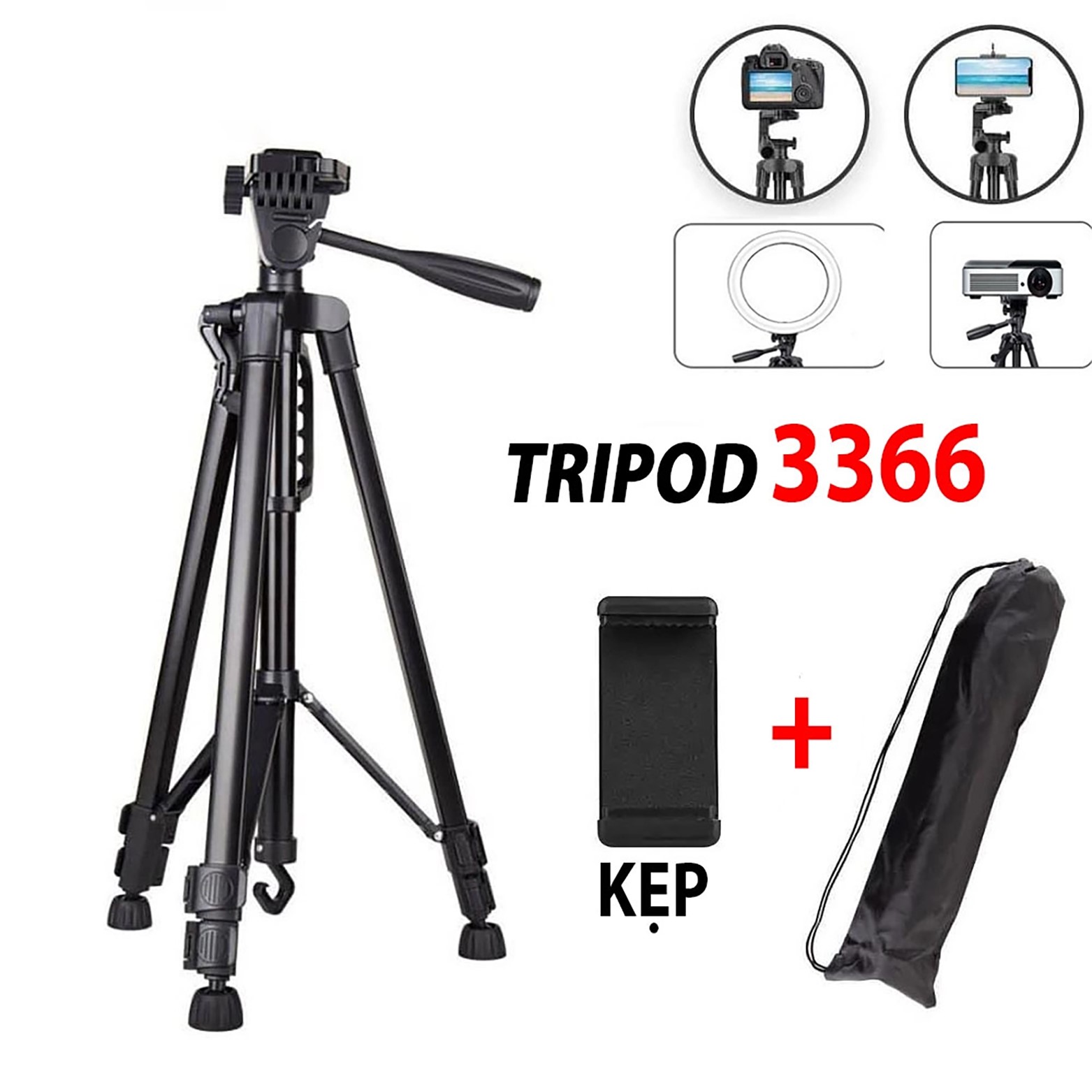 Gậy 3 Chân Tripod 3366 Cao Cấp